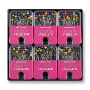 Butterfly Glass Pins (box of 6)